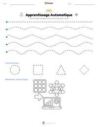 Aperçu de la feuille de travail imprimable Apprentissage Automatique