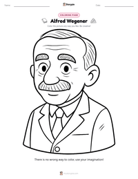 Alfred Wegener coloring page for kids