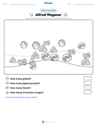Alfred Wegener printable worksheet preview