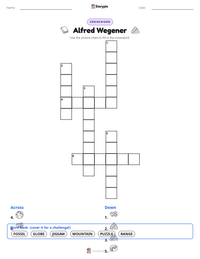Alfred Wegener printable worksheet preview