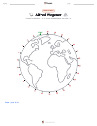 Alfred Wegener printable worksheet preview