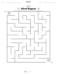 Alfred Wegener printable worksheet preview
