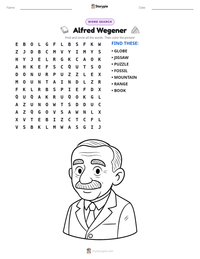 Alfred Wegener printable worksheet preview