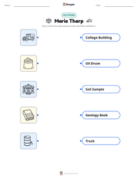 Marie Tharp printable worksheet preview