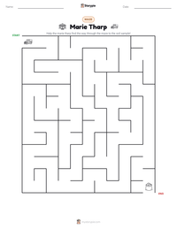Marie Tharp printable worksheet preview