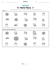 Marie Tharp printable worksheet preview