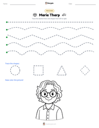 Marie Tharp printable worksheet preview