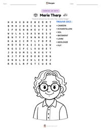 Aperçu de la feuille de travail imprimable Marie Tharp
