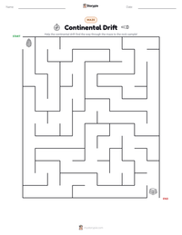 Continental Drift printable worksheet preview