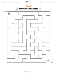 Vista previa de la hoja de trabajo imprimible de Deriva Continental