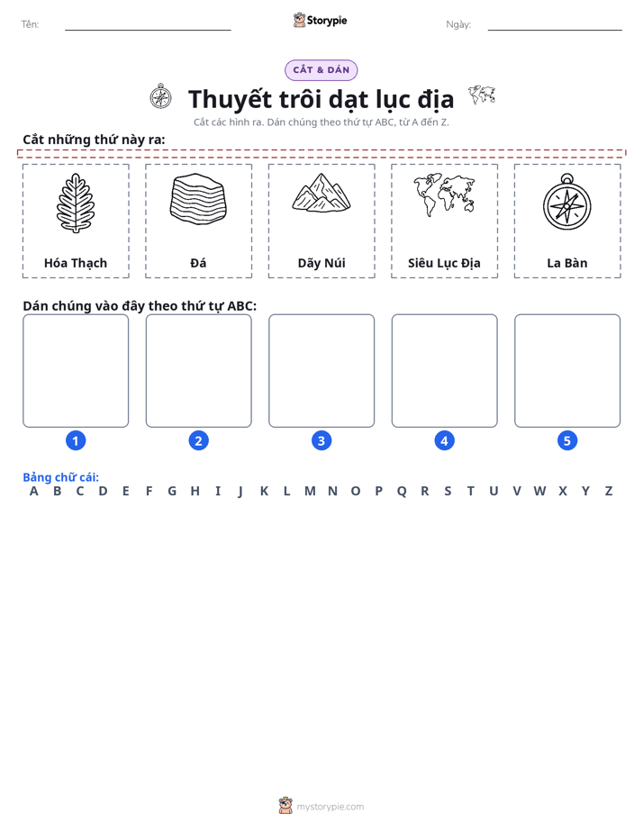 Cắt & Dán Chữ Cái