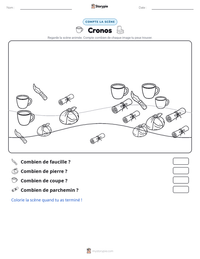 Aperçu de la feuille de travail imprimable Cronos