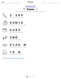 Podgląd drukowalnego arkusza ćwiczeń Kronos