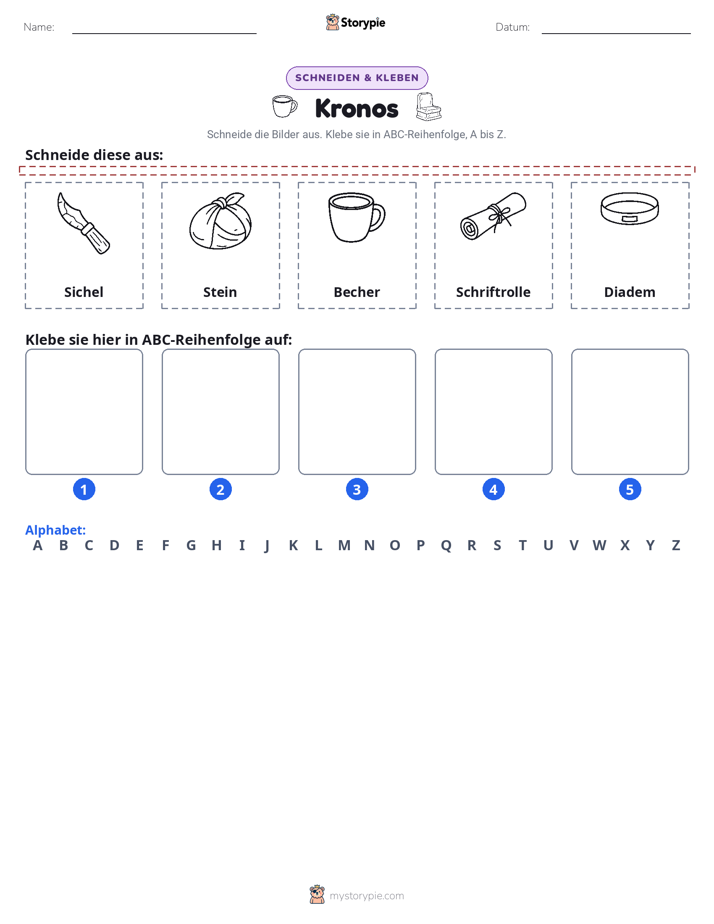 Schneiden & Einfügen Alphabet