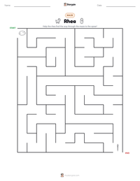 Rhea printable worksheet preview