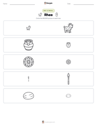 Rhea printable worksheet preview