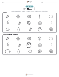 Rhea printable worksheet preview