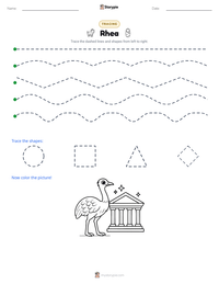 Rhea printable worksheet preview