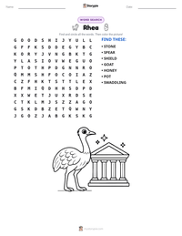 Rhea printable worksheet preview