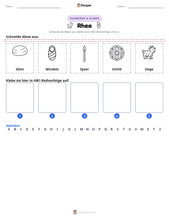 Schneiden & Einfügen Alphabet