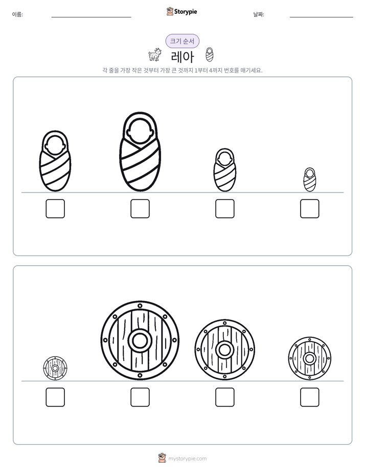 크기 순서