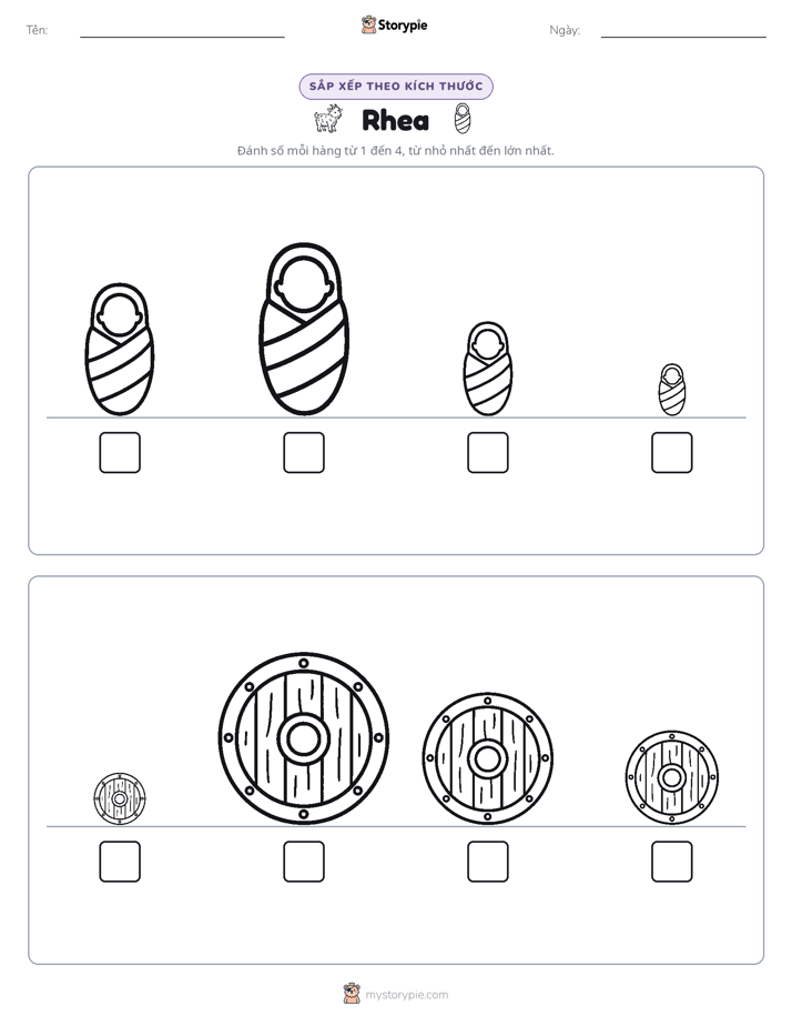Thứ Tự Kích Thước