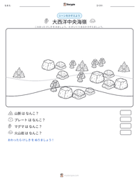 大西洋中央海嶺 の印刷可能ワークシートプレビュー