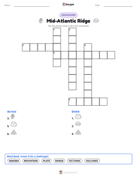 Mid-Atlantic Ridge printable worksheet preview