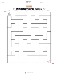 Mittelatlantischer Rücken druckbare Arbeitsblatt Vorschau
