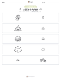 大西洋中央海嶺 の印刷可能ワークシートプレビュー