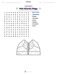 Mid-Atlantic Ridge printable worksheet preview
