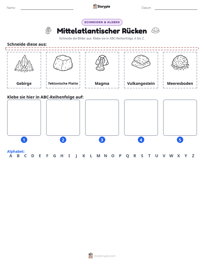 Schneiden & Einfügen Alphabet