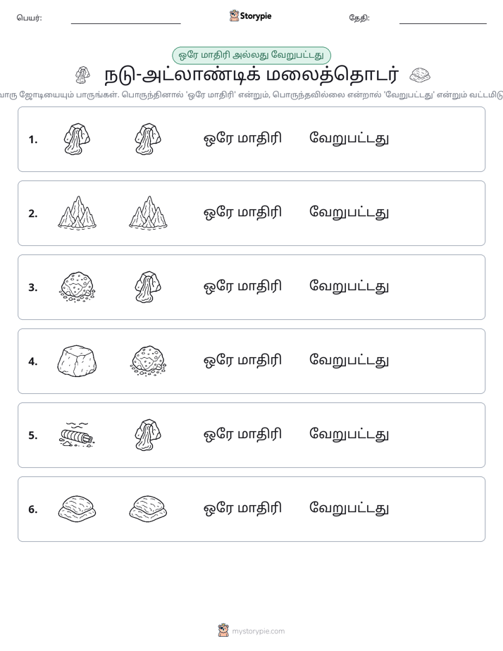 அதே அல்லது மாறுபட்டது