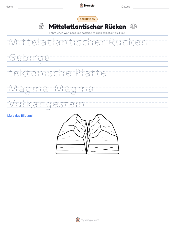 Schreibübung