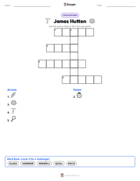 James Hutton printable worksheet preview