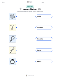Prévia da folha de atividades imprimível James Hutton