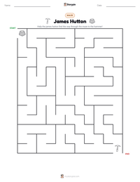James Hutton printable worksheet preview