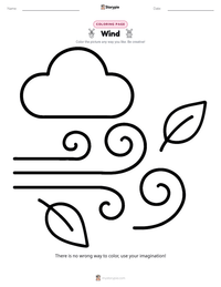 Wind coloring page for kids
