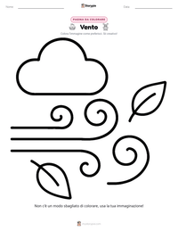 Pagina da colorare di Vento per bambini