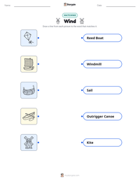 Wind printable worksheet for kids