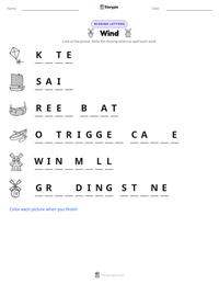 Wind printable worksheet preview