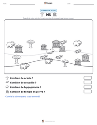 Aperçu de la feuille de travail imprimable Nil