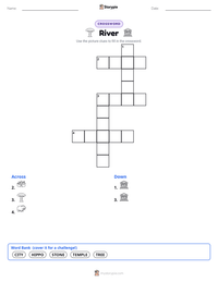 River printable worksheet preview