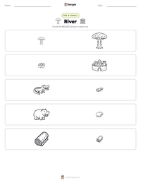 River printable worksheet preview