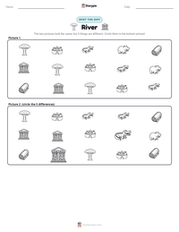 River printable worksheet preview