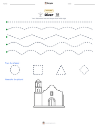 River printable worksheet preview