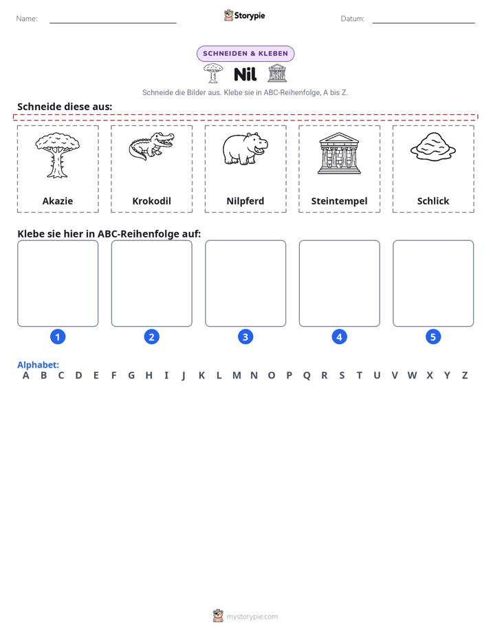 Schneiden & Einfügen Alphabet
