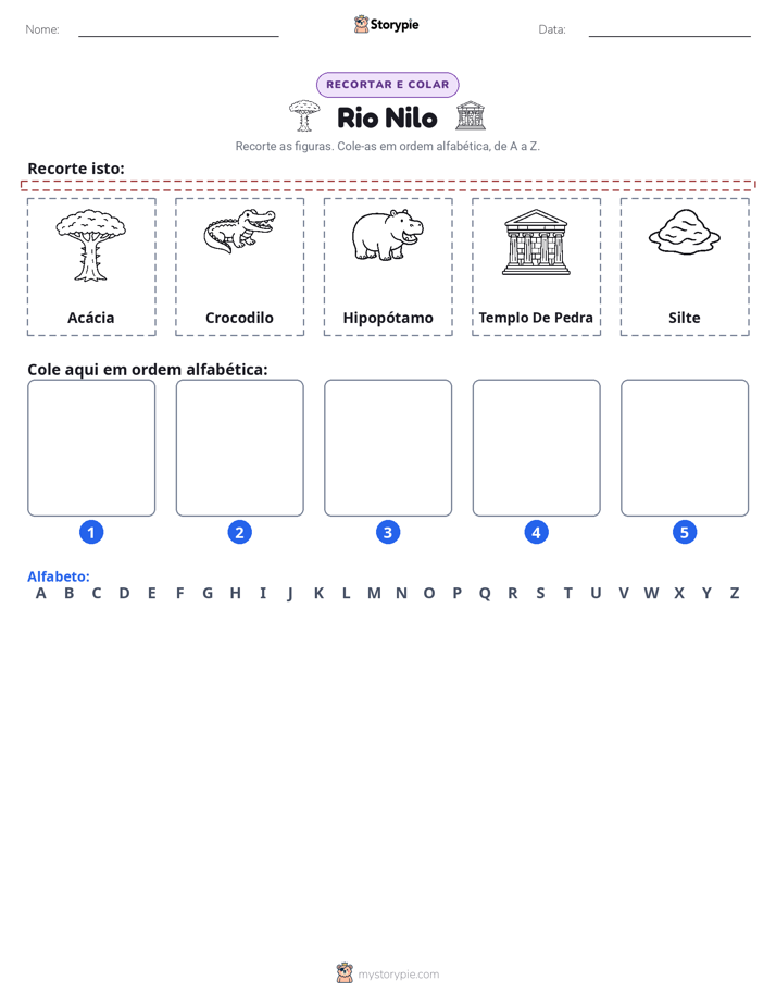 Recortar & Colar Alfabeto