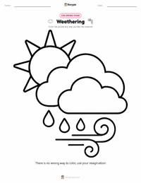 Weather coloring page for kids