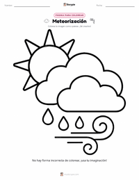 Página para colorear de Tiempo Atmosférico para niños